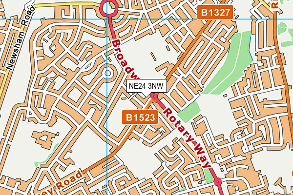 NE24 3NW map - OS VectorMap District (Ordnance Survey) NE24 3NW map - OS VectorMap District (Ordnance Survey)