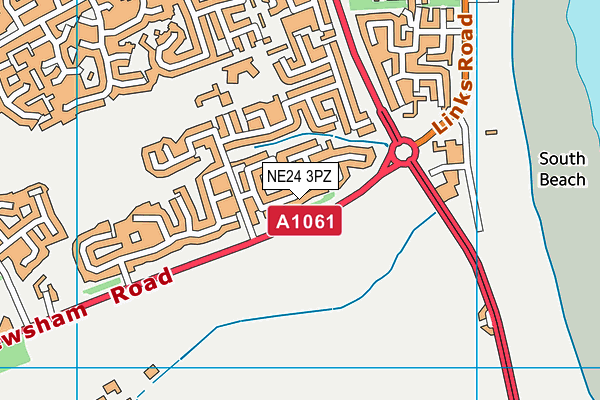 NE24 3PZ map - OS VectorMap District (Ordnance Survey) NE24 3PZ map - OS VectorMap District (Ordnance Survey)