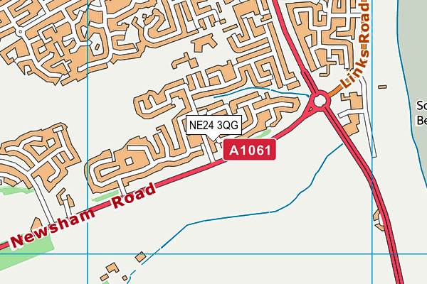 NE24 3QG map - OS VectorMap District (Ordnance Survey) NE24 3QG map - OS VectorMap District (Ordnance Survey)