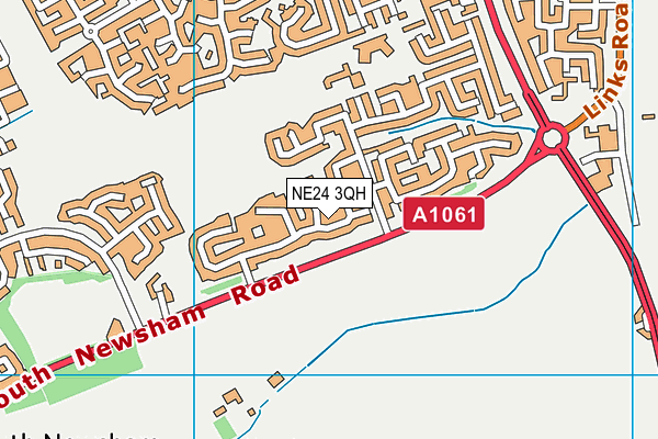 NE24 3QH map - OS VectorMap District (Ordnance Survey) NE24 3QH map - OS VectorMap District (Ordnance Survey)