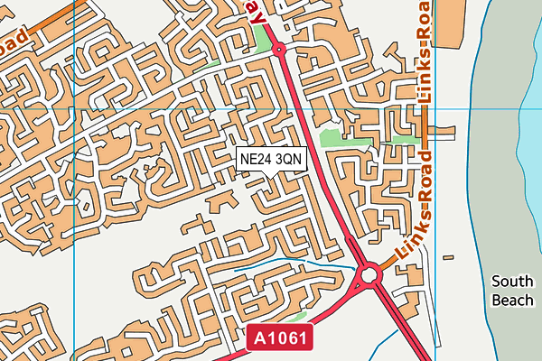 NE24 3QN map - OS VectorMap District (Ordnance Survey) NE24 3QN map - OS VectorMap District (Ordnance Survey)