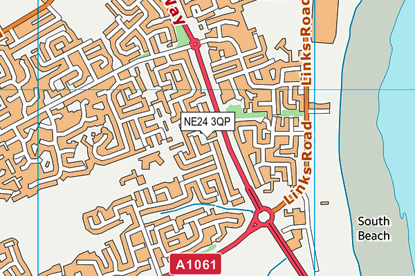 NE24 3QP map - OS VectorMap District (Ordnance Survey) NE24 3QP map - OS VectorMap District (Ordnance Survey)