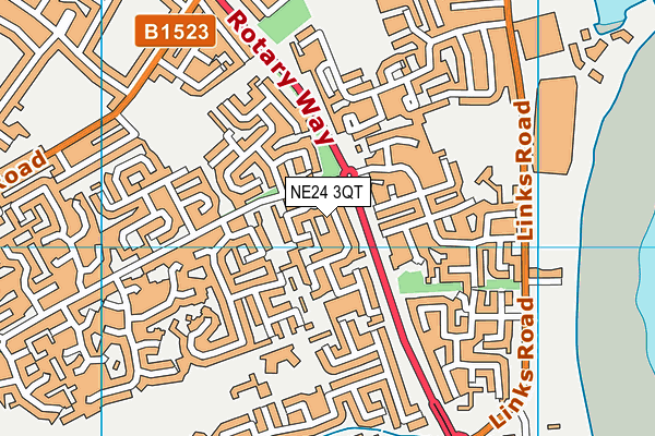 NE24 3QT map - OS VectorMap District (Ordnance Survey) NE24 3QT map - OS VectorMap District (Ordnance Survey)