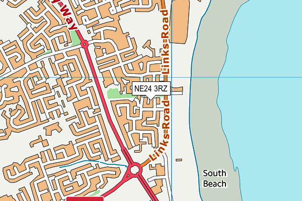 NE24 3RZ map - OS VectorMap District (Ordnance Survey) NE24 3RZ map - OS VectorMap District (Ordnance Survey)