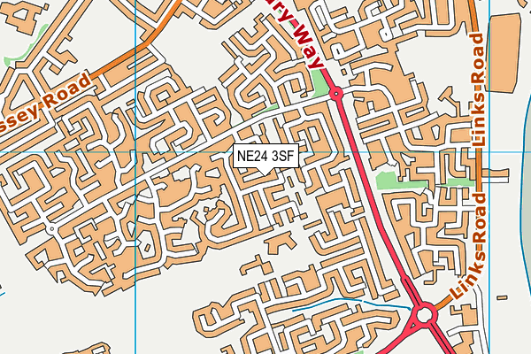 NE24 3SF map - OS VectorMap District (Ordnance Survey) NE24 3SF map - OS VectorMap District (Ordnance Survey)