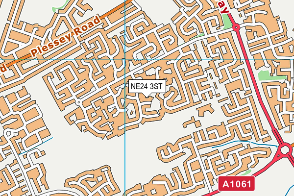 NE24 3ST map - OS VectorMap District (Ordnance Survey) NE24 3ST map - OS VectorMap District (Ordnance Survey)