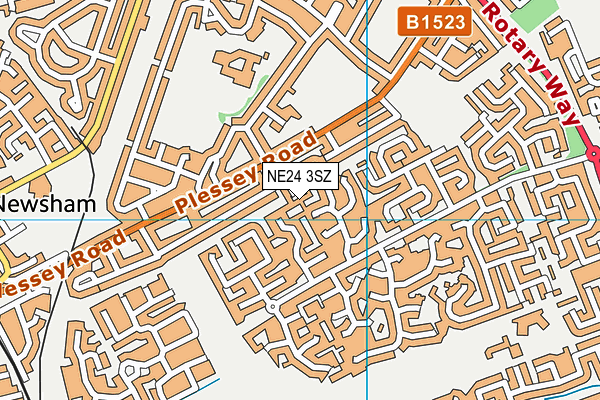 NE24 3SZ map - OS VectorMap District (Ordnance Survey) NE24 3SZ map - OS VectorMap District (Ordnance Survey)