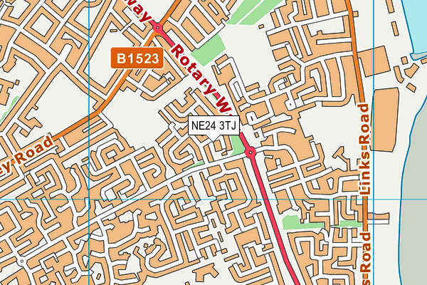 NE24 3TJ map - OS VectorMap District (Ordnance Survey) NE24 3TJ map - OS VectorMap District (Ordnance Survey)
