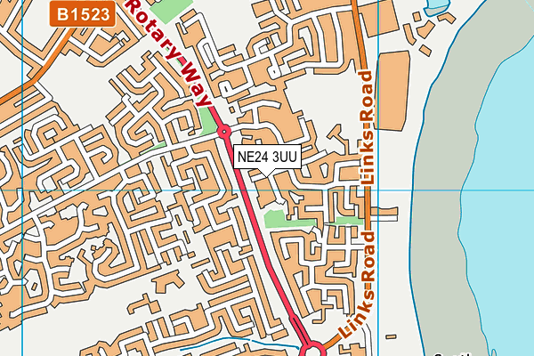 NE24 3UU map - OS VectorMap District (Ordnance Survey) NE24 3UU map - OS VectorMap District (Ordnance Survey)