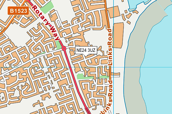 NE24 3UZ map - OS VectorMap District (Ordnance Survey) NE24 3UZ map - OS VectorMap District (Ordnance Survey)