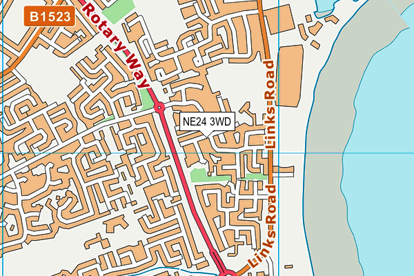 NE24 3WD map - OS VectorMap District (Ordnance Survey) NE24 3WD map - OS VectorMap District (Ordnance Survey)