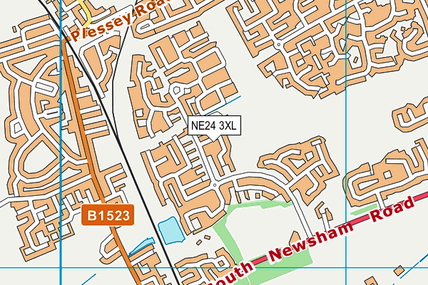 NE24 3XL map - OS VectorMap District (Ordnance Survey) NE24 3XL map - OS VectorMap District (Ordnance Survey)