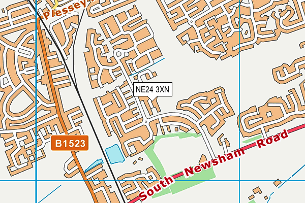 NE24 3XN map - OS VectorMap District (Ordnance Survey) NE24 3XN map - OS VectorMap District (Ordnance Survey)