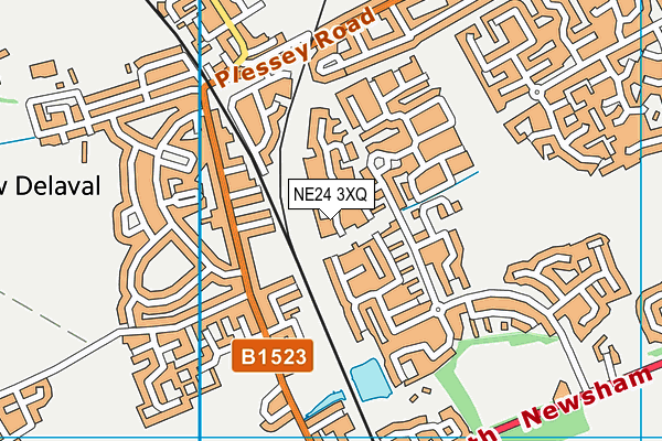 NE24 3XQ map - OS VectorMap District (Ordnance Survey) NE24 3XQ map - OS VectorMap District (Ordnance Survey)