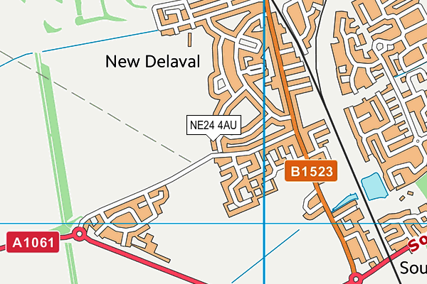 NE24 4AU map - OS VectorMap District (Ordnance Survey) NE24 4AU map - OS VectorMap District (Ordnance Survey)