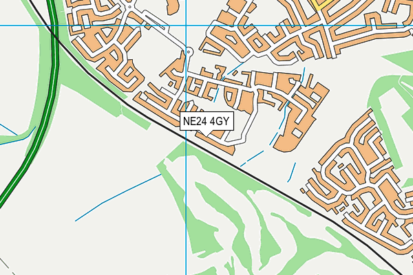 NE24 4GY map - OS VectorMap District (Ordnance Survey) NE24 4GY map - OS VectorMap District (Ordnance Survey)