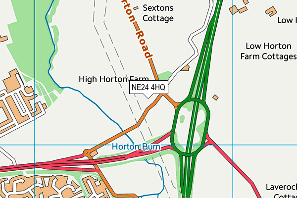 NE24 4HQ map - OS VectorMap District (Ordnance Survey) NE24 4HQ map - OS VectorMap District (Ordnance Survey)