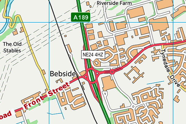 NE24 4HZ map - OS VectorMap District (Ordnance Survey) NE24 4HZ map - OS VectorMap District (Ordnance Survey)