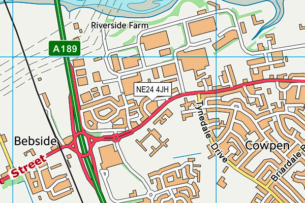 NE24 4JH map - OS VectorMap District (Ordnance Survey) NE24 4JH map - OS VectorMap District (Ordnance Survey)