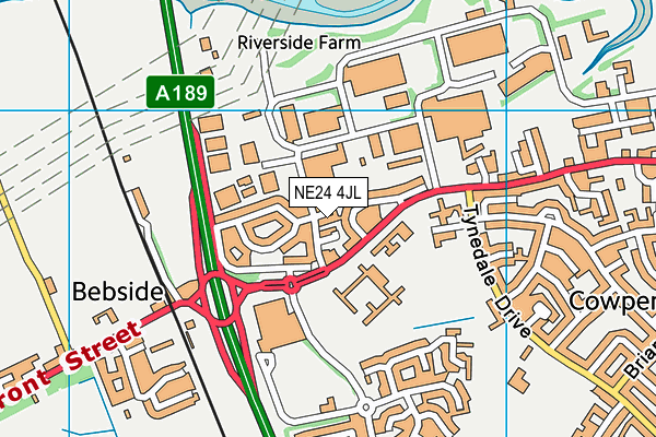 NE24 4JL map - OS VectorMap District (Ordnance Survey) NE24 4JL map - OS VectorMap District (Ordnance Survey)
