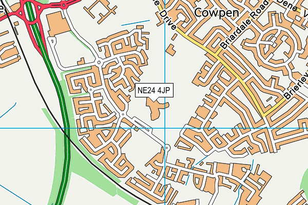 NE24 4JP map - OS VectorMap District (Ordnance Survey) NE24 4JP map - OS VectorMap District (Ordnance Survey)