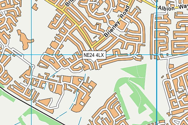 NE24 4LX map - OS VectorMap District (Ordnance Survey) NE24 4LX map - OS VectorMap District (Ordnance Survey)