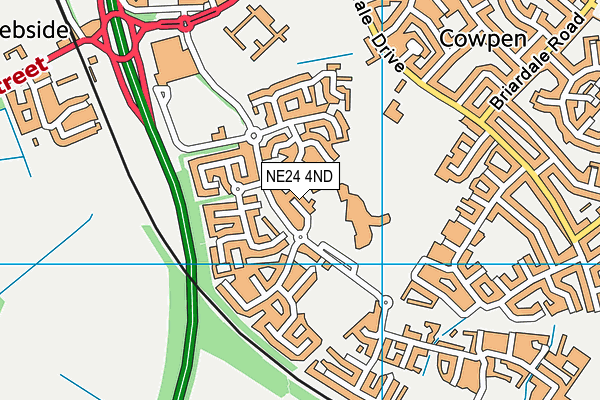 NE24 4ND map - OS VectorMap District (Ordnance Survey) NE24 4ND map - OS VectorMap District (Ordnance Survey)