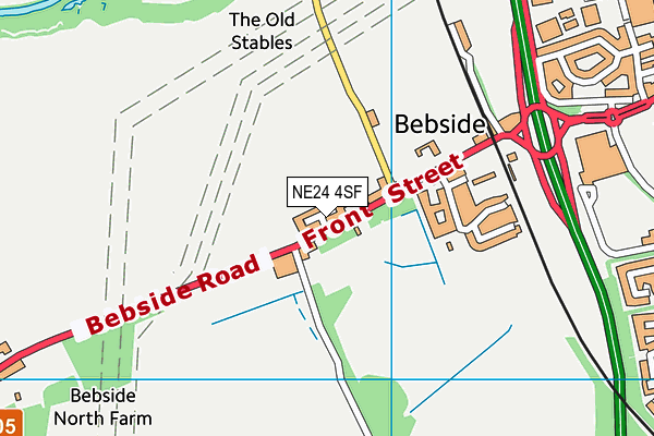 NE24 4SF map - OS VectorMap District (Ordnance Survey) NE24 4SF map - OS VectorMap District (Ordnance Survey)