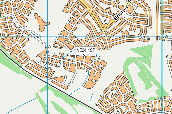 NE24 4ST map - OS VectorMap District (Ordnance Survey) NE24 4ST map - OS VectorMap District (Ordnance Survey)