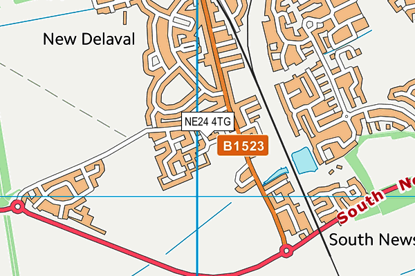 NE24 4TG map - OS VectorMap District (Ordnance Survey) NE24 4TG map - OS VectorMap District (Ordnance Survey)