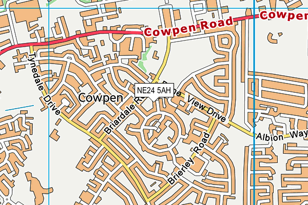 NE24 5AH map - OS VectorMap District (Ordnance Survey) NE24 5AH map - OS VectorMap District (Ordnance Survey)