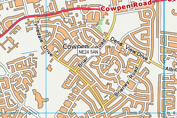 NE24 5AN map - OS VectorMap District (Ordnance Survey) NE24 5AN map - OS VectorMap District (Ordnance Survey)