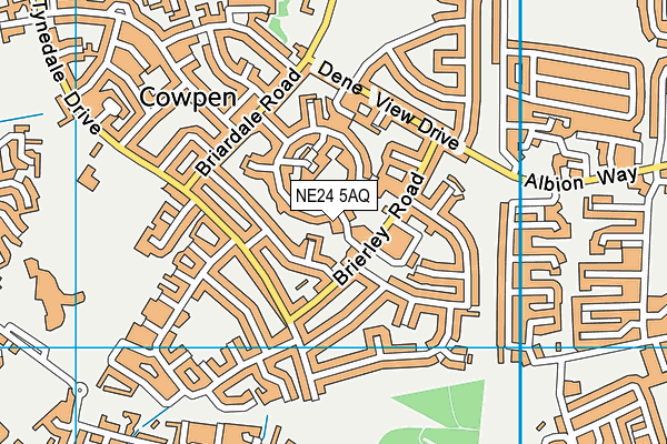 NE24 5AQ map - OS VectorMap District (Ordnance Survey) NE24 5AQ map - OS VectorMap District (Ordnance Survey)