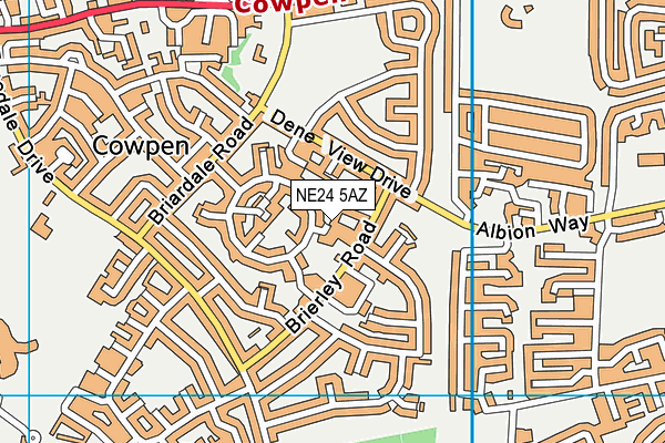 NE24 5AZ map - OS VectorMap District (Ordnance Survey) NE24 5AZ map - OS VectorMap District (Ordnance Survey)