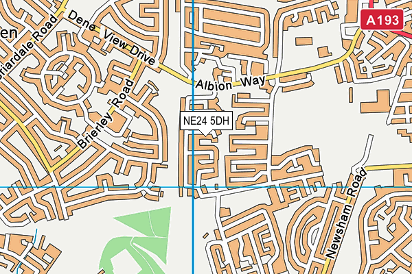 NE24 5DH map - OS VectorMap District (Ordnance Survey) NE24 5DH map - OS VectorMap District (Ordnance Survey)