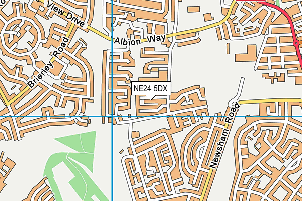 NE24 5DX map - OS VectorMap District (Ordnance Survey) NE24 5DX map - OS VectorMap District (Ordnance Survey)