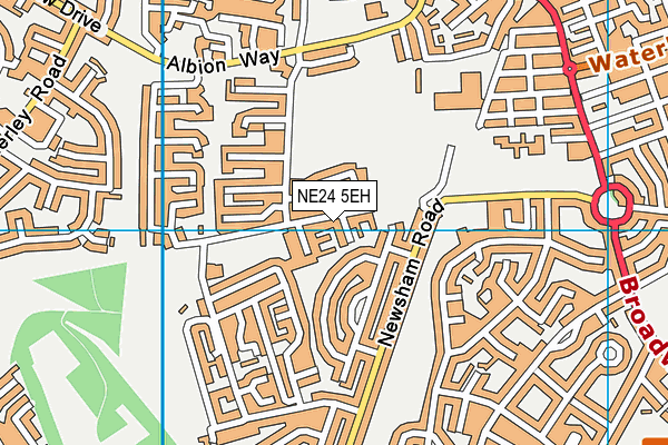 NE24 5EH map - OS VectorMap District (Ordnance Survey) NE24 5EH map - OS VectorMap District (Ordnance Survey)