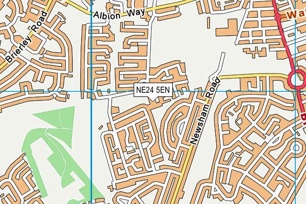 NE24 5EN map - OS VectorMap District (Ordnance Survey) NE24 5EN map - OS VectorMap District (Ordnance Survey)