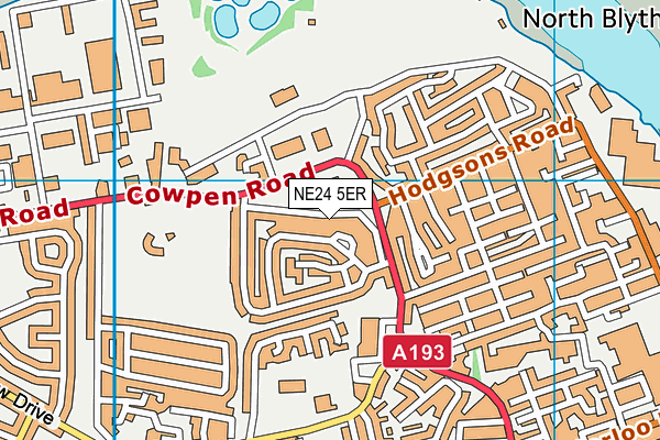 NE24 5ER map - OS VectorMap District (Ordnance Survey) NE24 5ER map - OS VectorMap District (Ordnance Survey)
