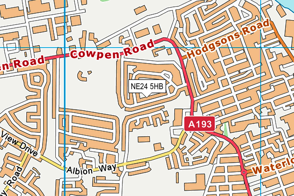 NE24 5HB map - OS VectorMap District (Ordnance Survey) NE24 5HB map - OS VectorMap District (Ordnance Survey)