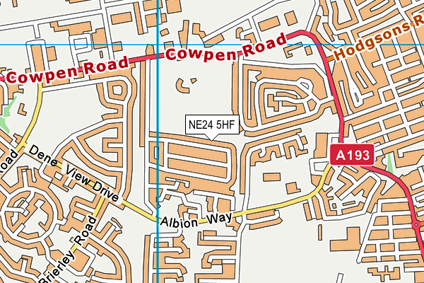 NE24 5HF map - OS VectorMap District (Ordnance Survey) NE24 5HF map - OS VectorMap District (Ordnance Survey)