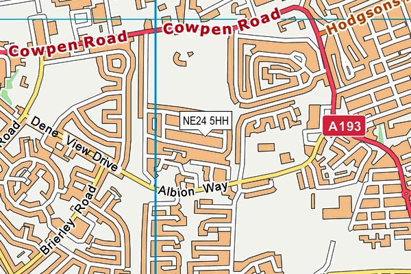 NE24 5HH map - OS VectorMap District (Ordnance Survey) NE24 5HH map - OS VectorMap District (Ordnance Survey)