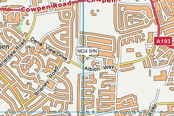 NE24 5HN map - OS VectorMap District (Ordnance Survey) NE24 5HN map - OS VectorMap District (Ordnance Survey)