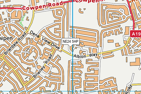NE24 5HP map - OS VectorMap District (Ordnance Survey) NE24 5HP map - OS VectorMap District (Ordnance Survey)