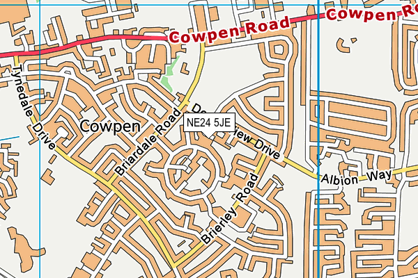 NE24 5JE map - OS VectorMap District (Ordnance Survey) NE24 5JE map - OS VectorMap District (Ordnance Survey)