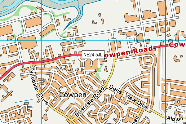 NE24 5JL map - OS VectorMap District (Ordnance Survey) NE24 5JL map - OS VectorMap District (Ordnance Survey)
