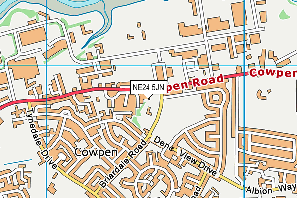 NE24 5JN map - OS VectorMap District (Ordnance Survey) NE24 5JN map - OS VectorMap District (Ordnance Survey)