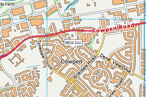 NE24 5JU map - OS VectorMap District (Ordnance Survey) NE24 5JU map - OS VectorMap District (Ordnance Survey)