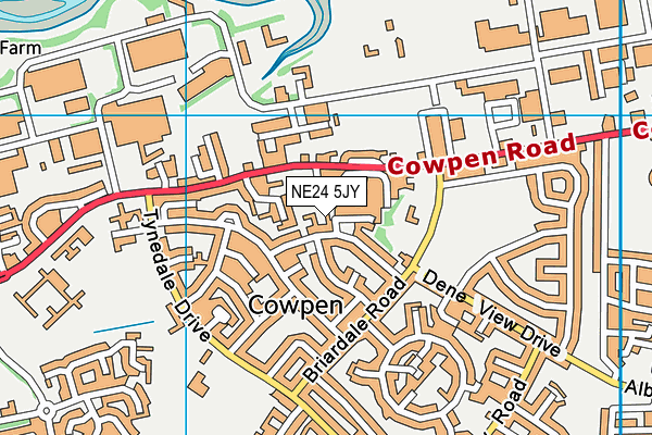 NE24 5JY map - OS VectorMap District (Ordnance Survey) NE24 5JY map - OS VectorMap District (Ordnance Survey)
