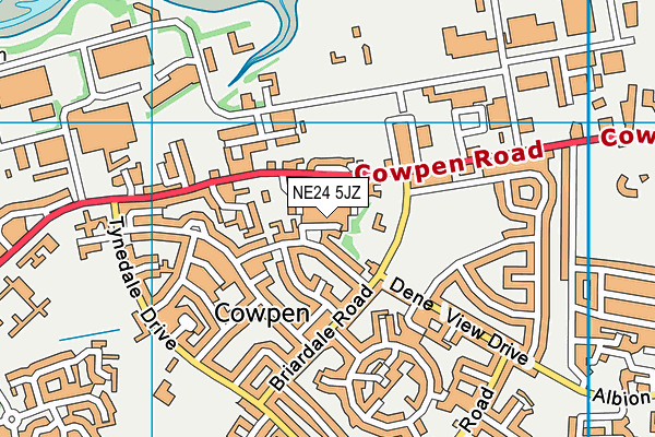 NE24 5JZ map - OS VectorMap District (Ordnance Survey) NE24 5JZ map - OS VectorMap District (Ordnance Survey)